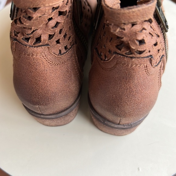 Brown Cutout Booties - Picture 4 of 5